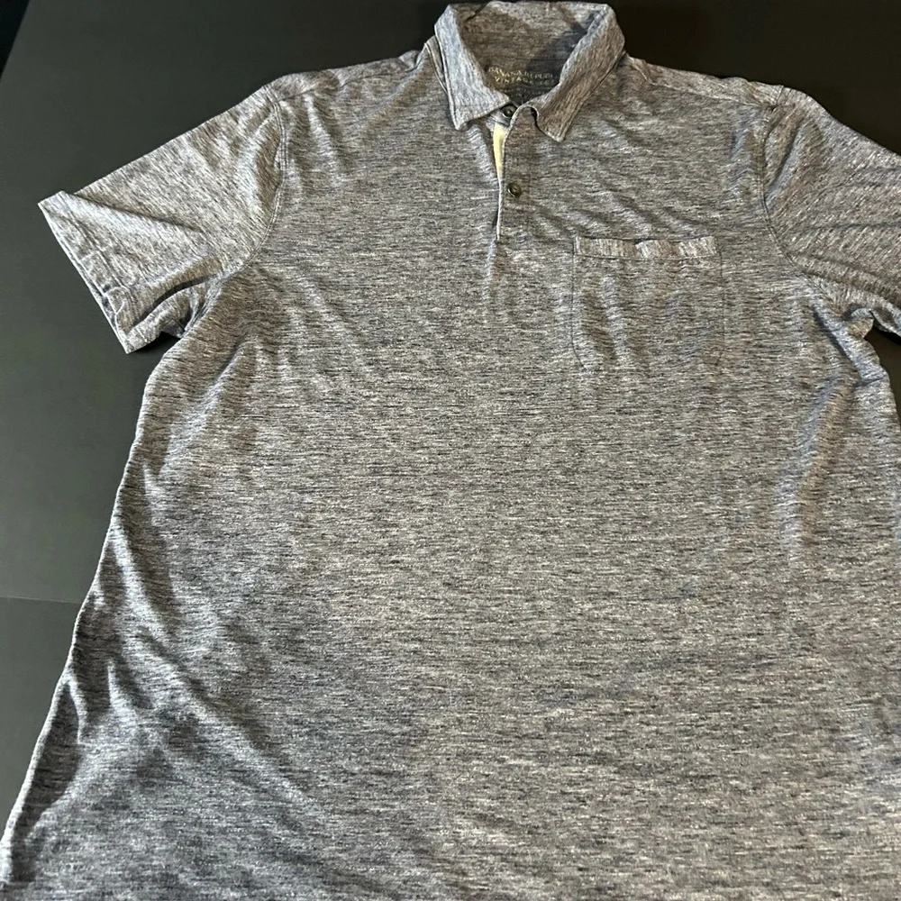 Banana‎ Republic Vintage Tee Grayish Blue Polo Shirt Men’s Large